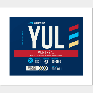 Montreal (YUL) Airport Code Baggage Tag C Posters and Art